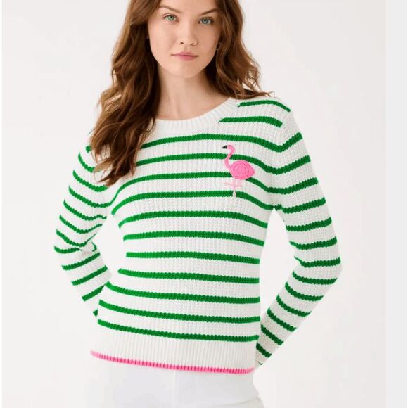 Lilly Pulitzer Sweaters - NWT Lilly Pulitzer Jovienne Sweater- Coconut Shine Bright Stripe- Size L